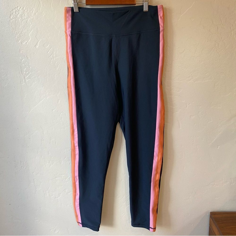 THE UPSIDE Jewel Col Block Midi Legging Pant in Navy - Picture 6 of 11